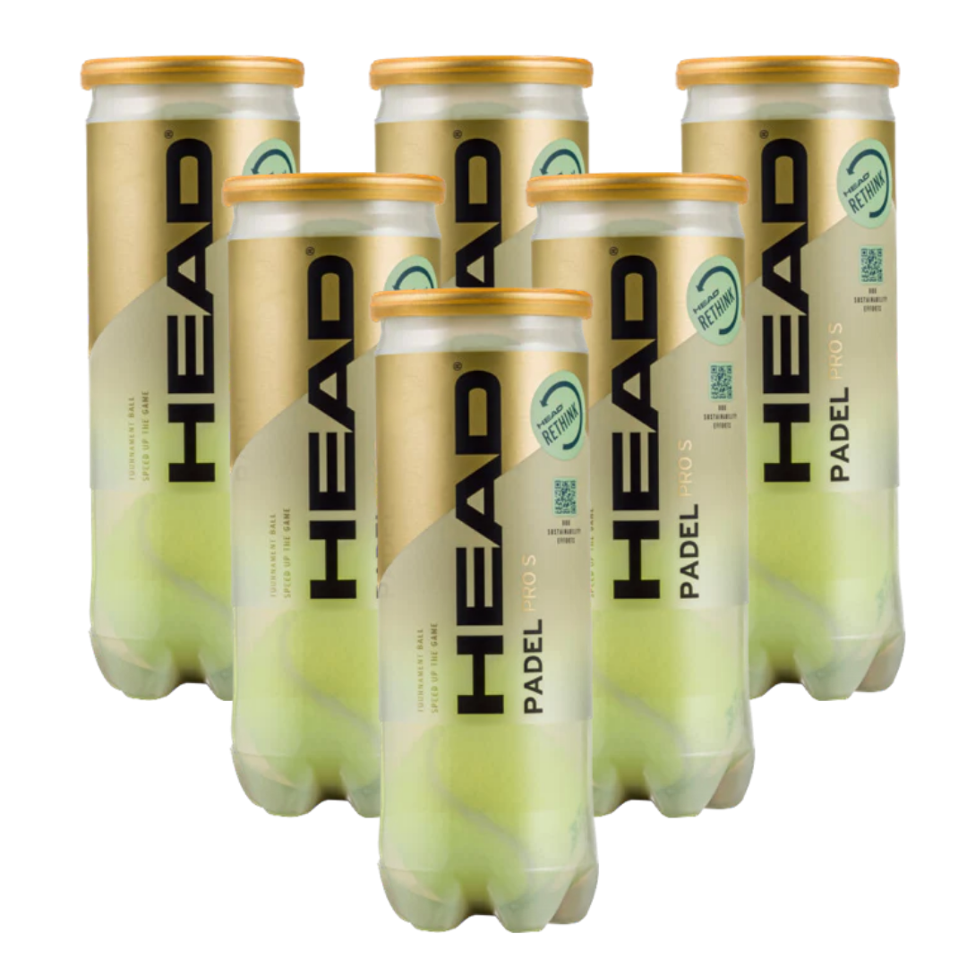 x6 Cans - Head Padel Pro S Balls