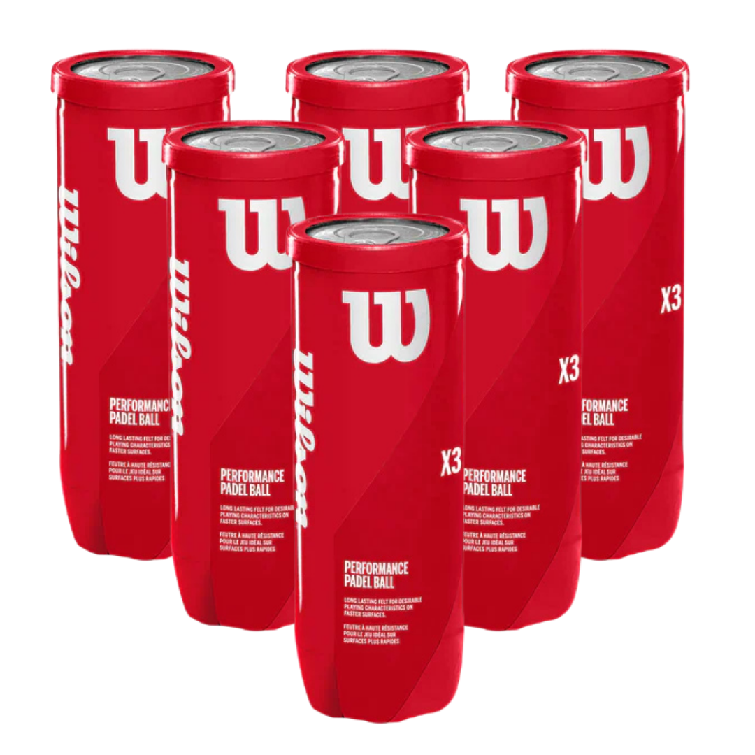 x6 Cans - Wilson Padel X3 Performance Balls