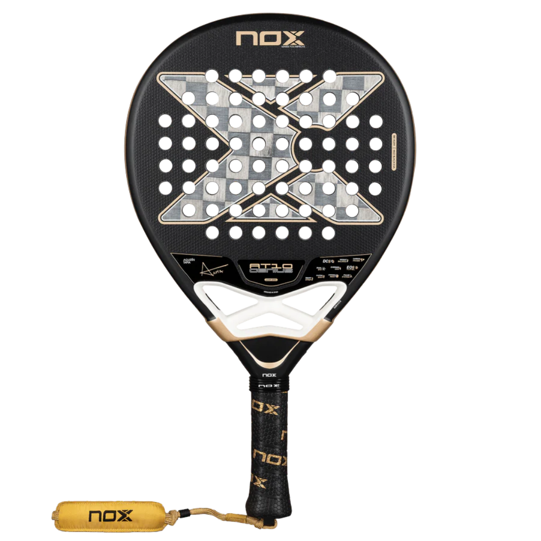 Nox AT10 Luxury Genius 18K Alum 2026 by Agustín Tapia padel racket - teardrop shape