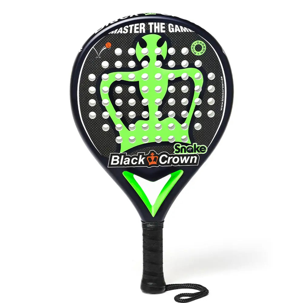 Black Crown Snake padel racket - side view