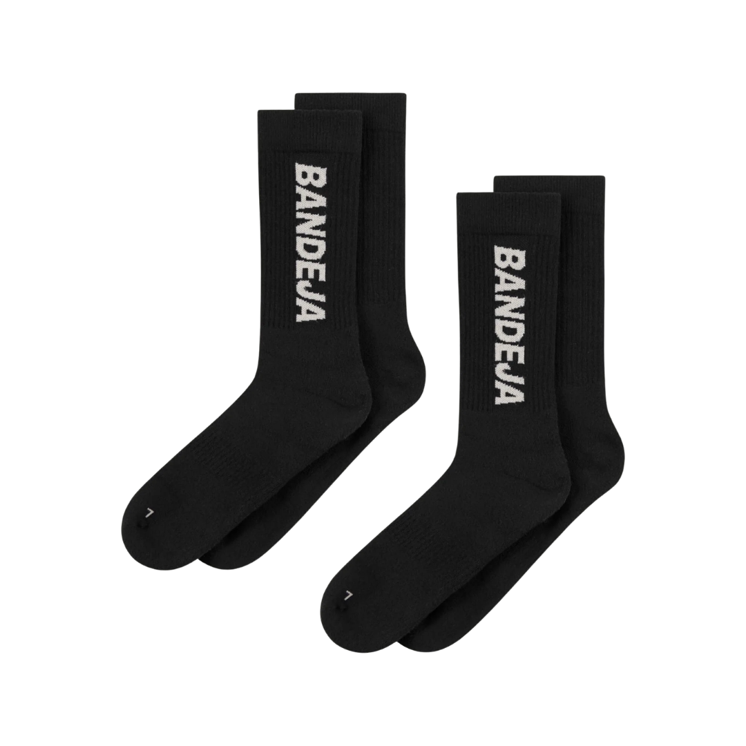 Cuera 2-pack Bandeja Padel Socks - Black/Sand