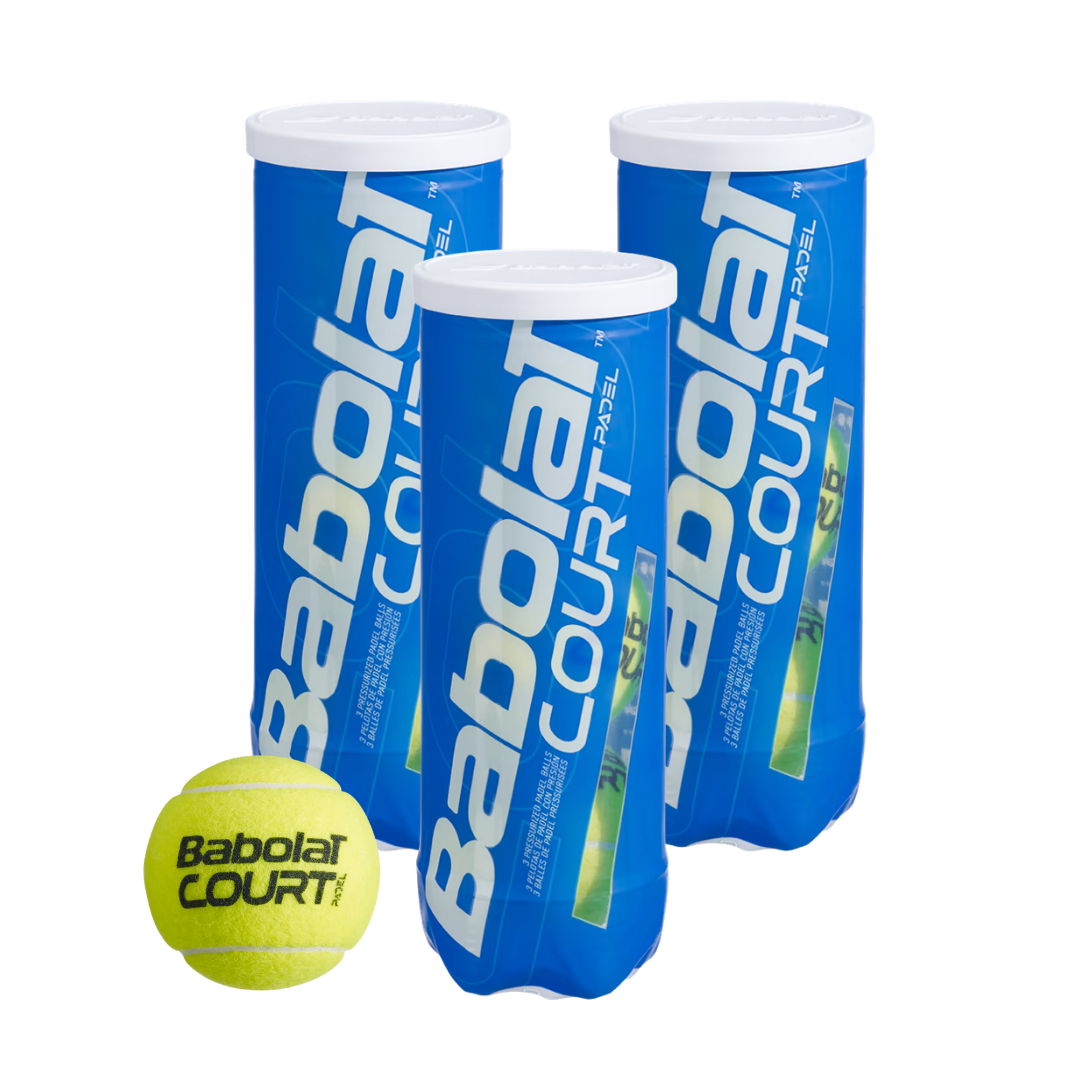 Babolat Court X3 Padel Balls - 3x Cans