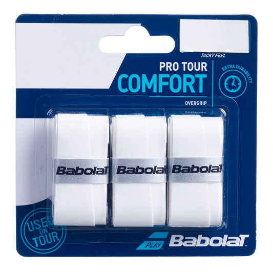 Babolat Pro Tour Overgrip White (3 Units)