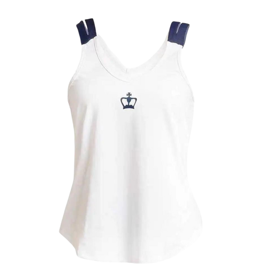 Black Crown Oslo Tank Top Woman White