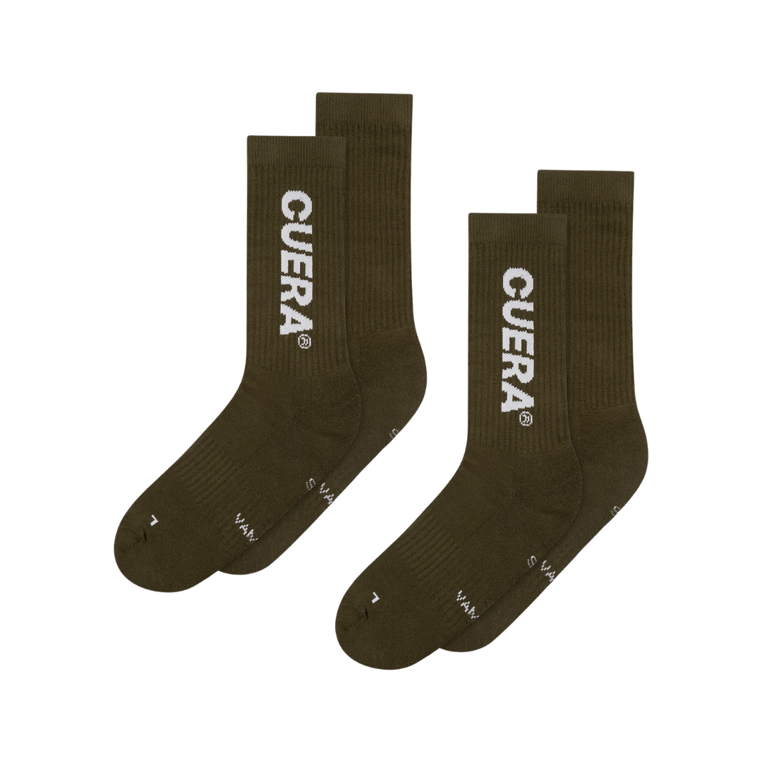 Cuera 2-pack Padel Socks - Army/White