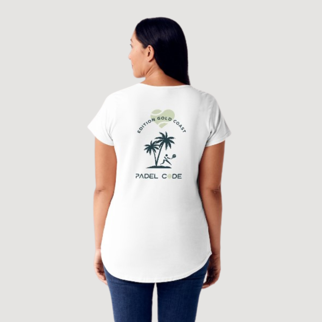 Padel Code T-shirt Gold Coast Limited Edition Women - side view