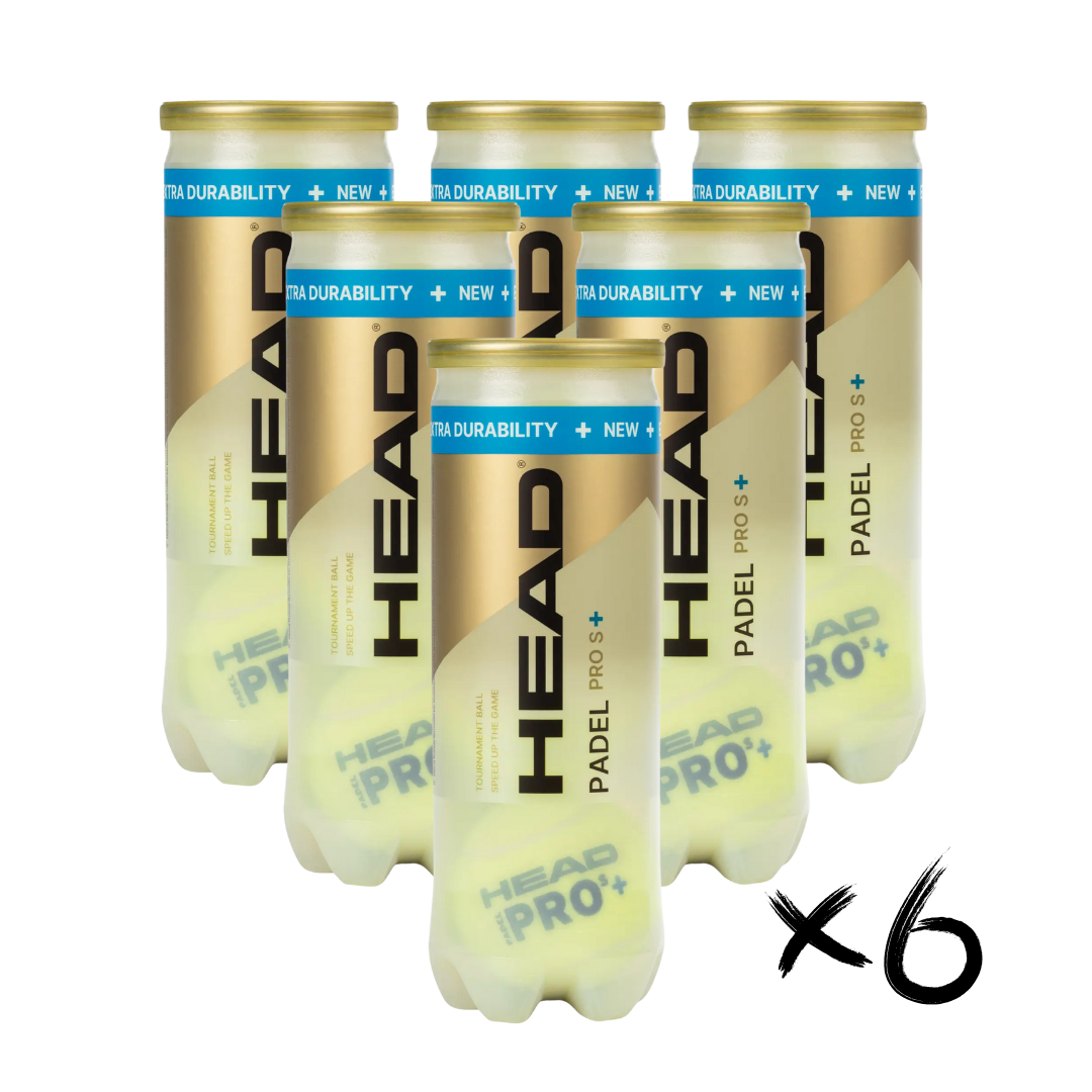 x6 Cans - Head Padel Pro S+ Balls