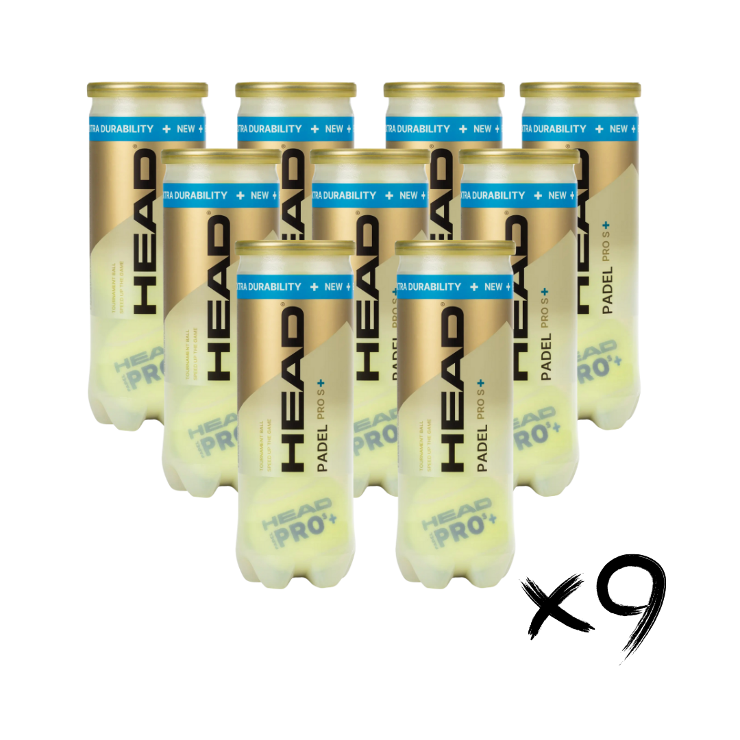 x9 Cans - Head Padel Pro S+ Balls