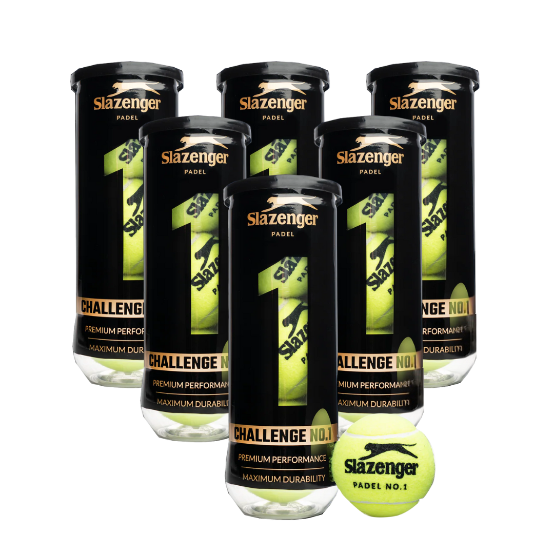 x6 Cans - Slazenger Challenge No 1 Padel Balls