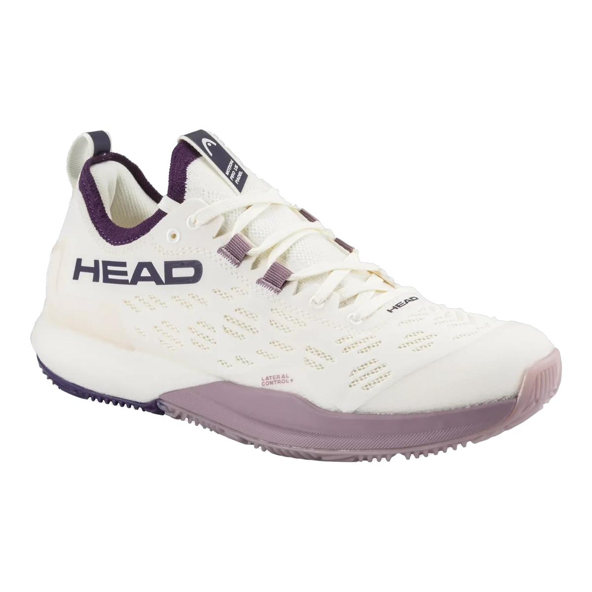Head Motion Pro 1.5 women's padel shoes Chalk White/Purple Night, outer side view