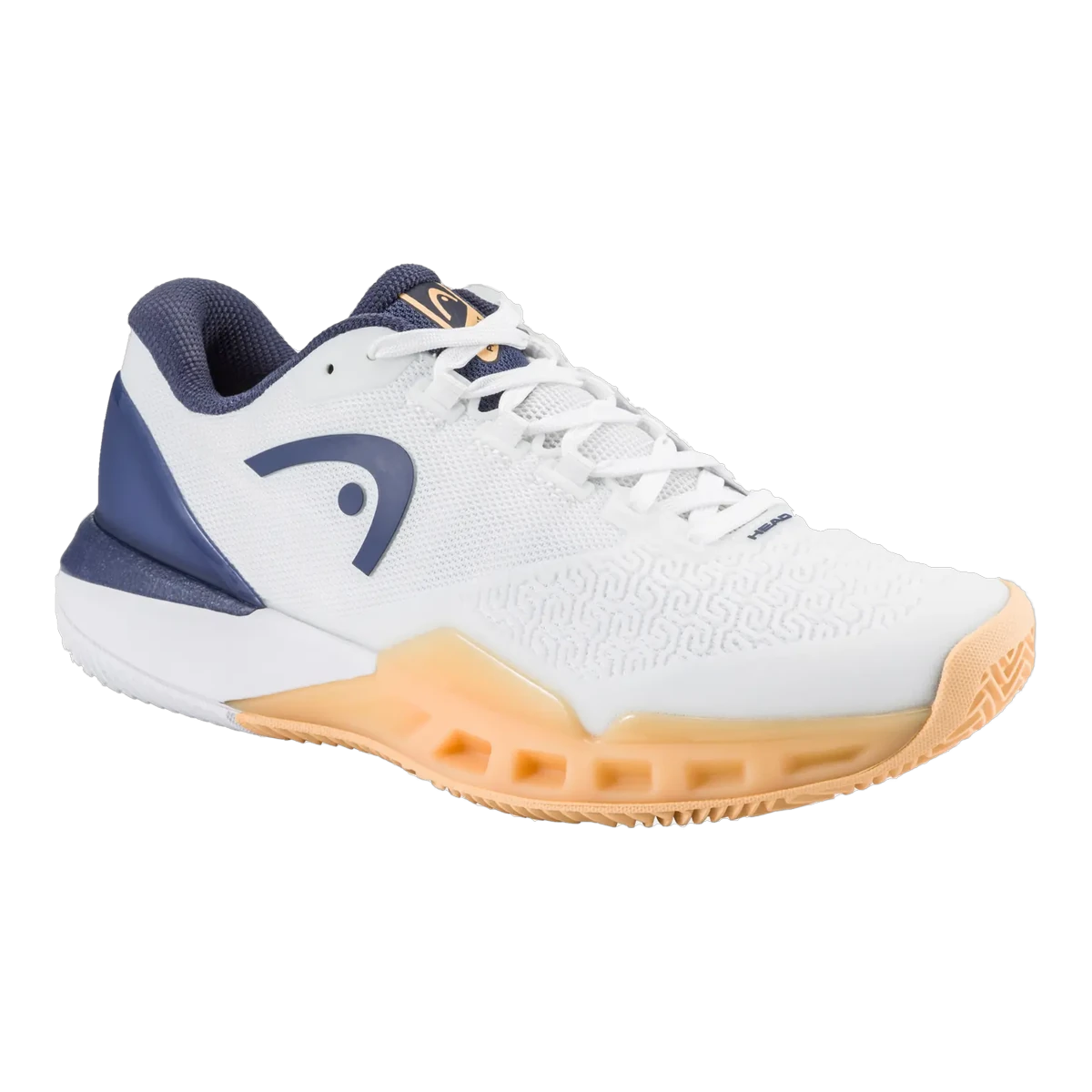 Head Revolt Pro 5.0 Clay women's padel shoes White/Apricot, outer side view